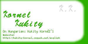 kornel kukity business card